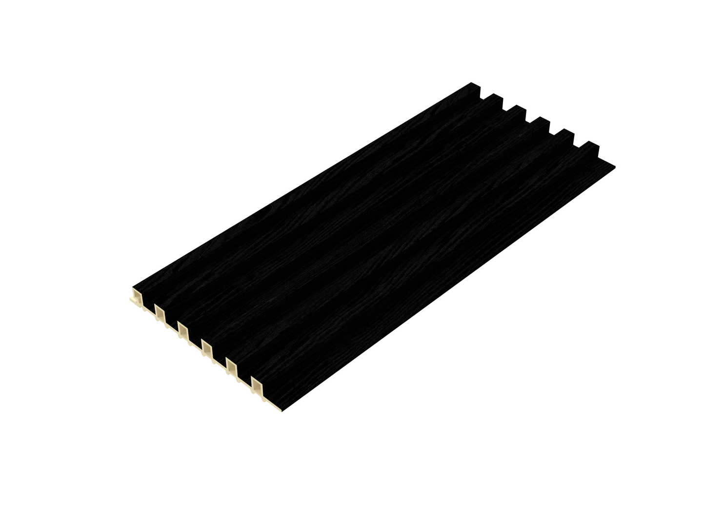 Midnight Equal-Groove 3D Wall Panel - Ful Side View
