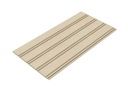 Blonde Timber Wide-Rib 3D Wall Panel - Full Side View