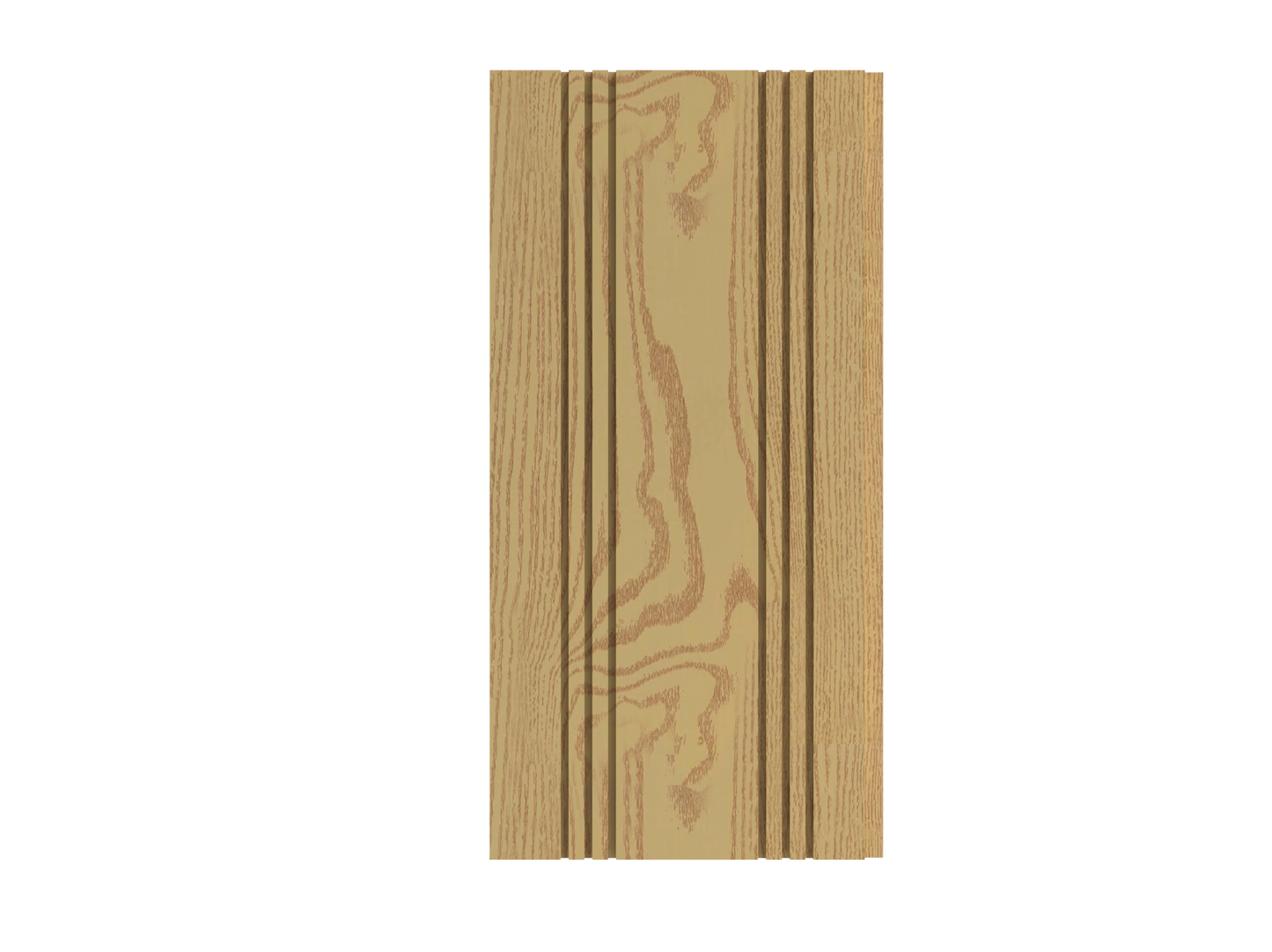 Natural Wood Slim-Groove 3D Wall Panel - 200 x 2400 x 8 mm