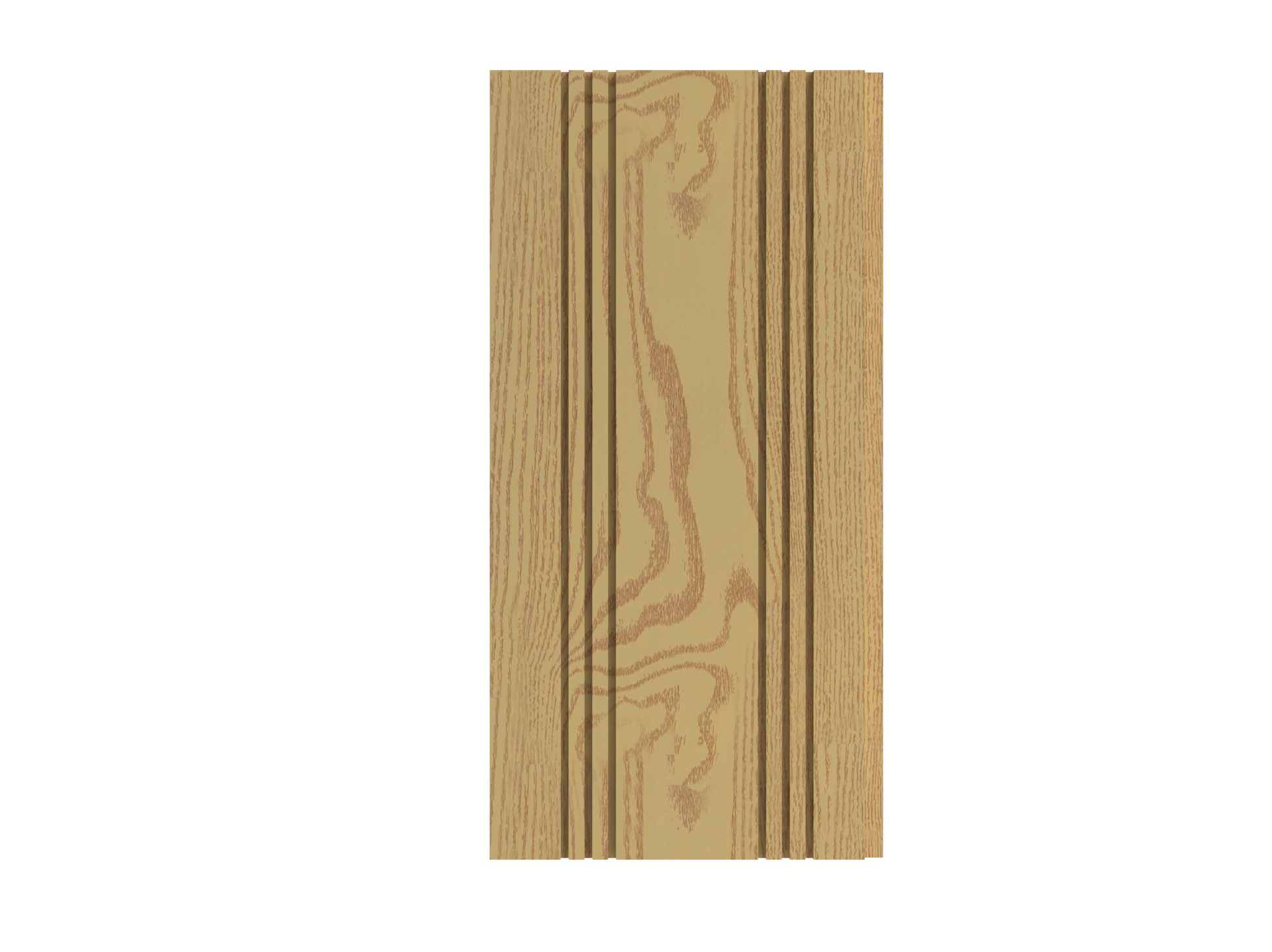 Natural Wood Slim-Groove 3D Wall Panel - 200 x 2400 x 8 mm