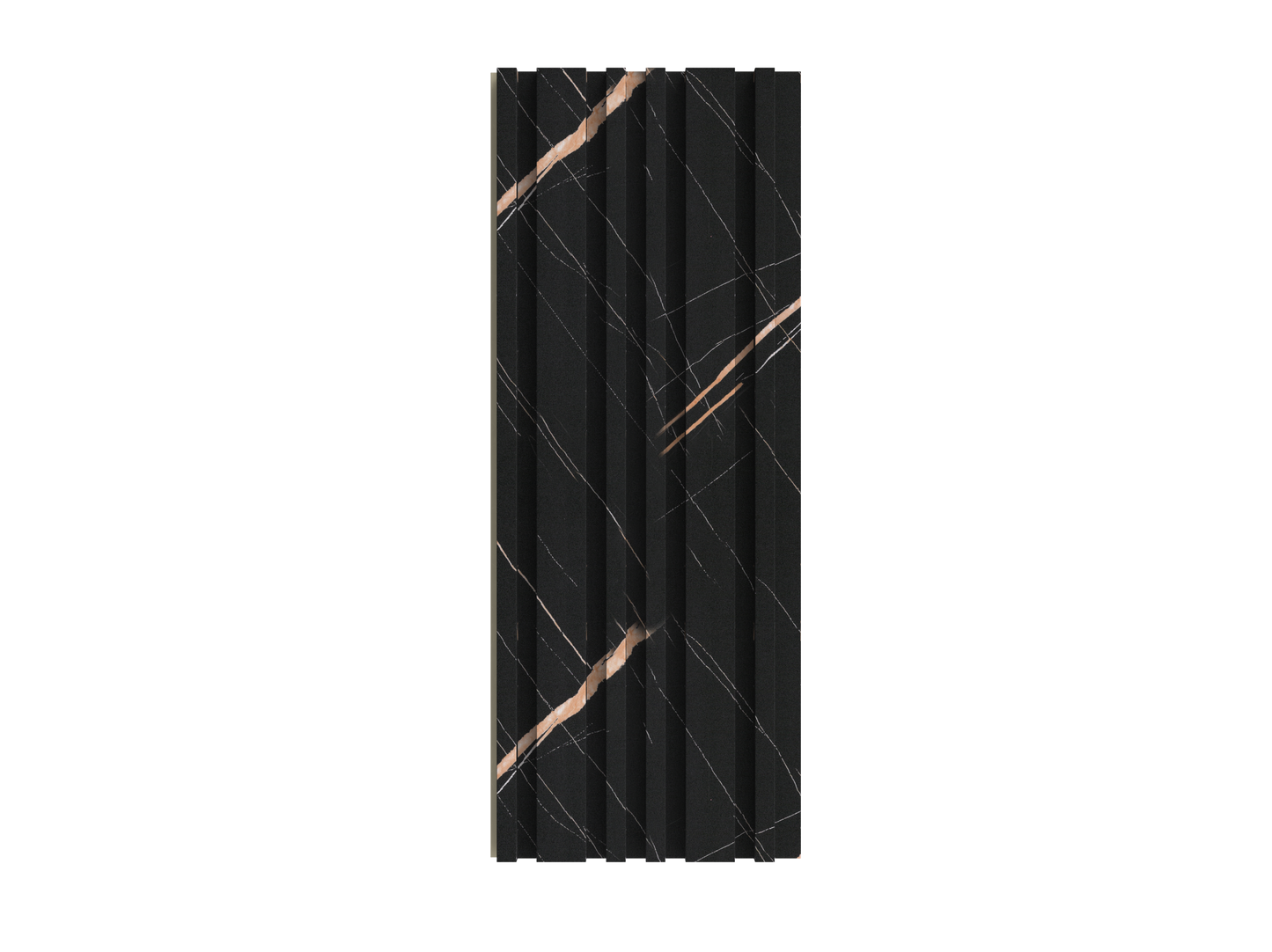 Charcoal Vein Irregular-Groove 3D Wall Panel - 158 x 2400 x 13.5 mm