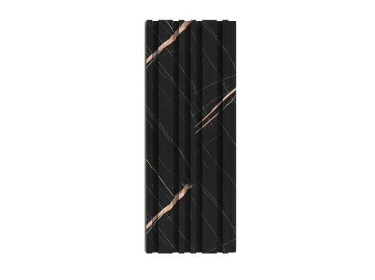 Charcoal Vein Irregular-Groove 3D Wall Panel - 158 x 2400 x 13.5 mm