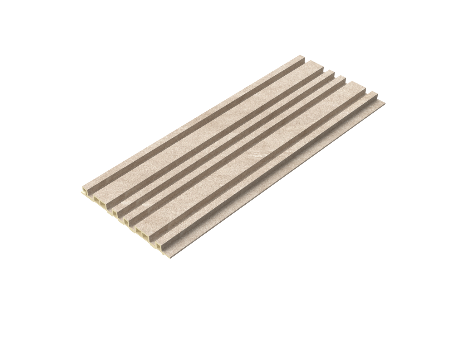 Soft Sand Irregular-Groove 3D Wall Panel - Full Side View