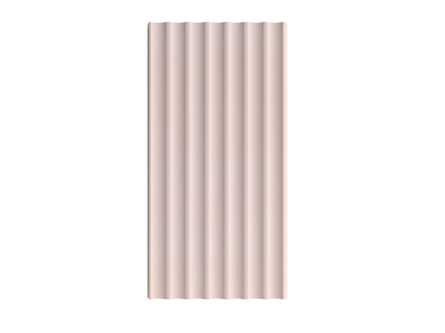 Blush Pink Curved-Rib 3D Wall Panel - 203 x 2900 x 12 mm