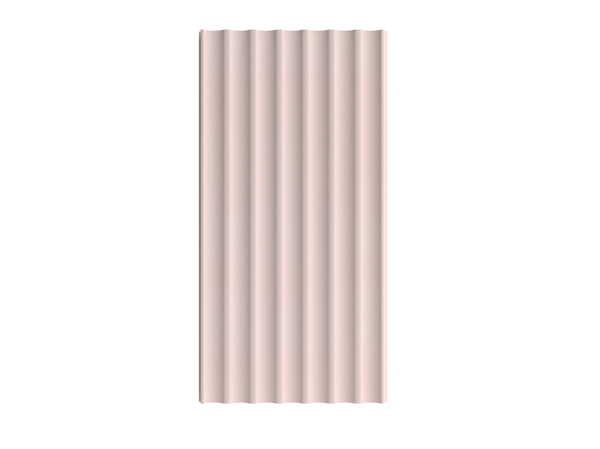 Blush Pink Curved-Rib 3D Wall Panel - 203 x 2900 x 12 mm