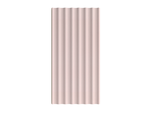 Blush Pink Curved-Rib 3D Wall Panel - 203 x 2900 x 12 mm