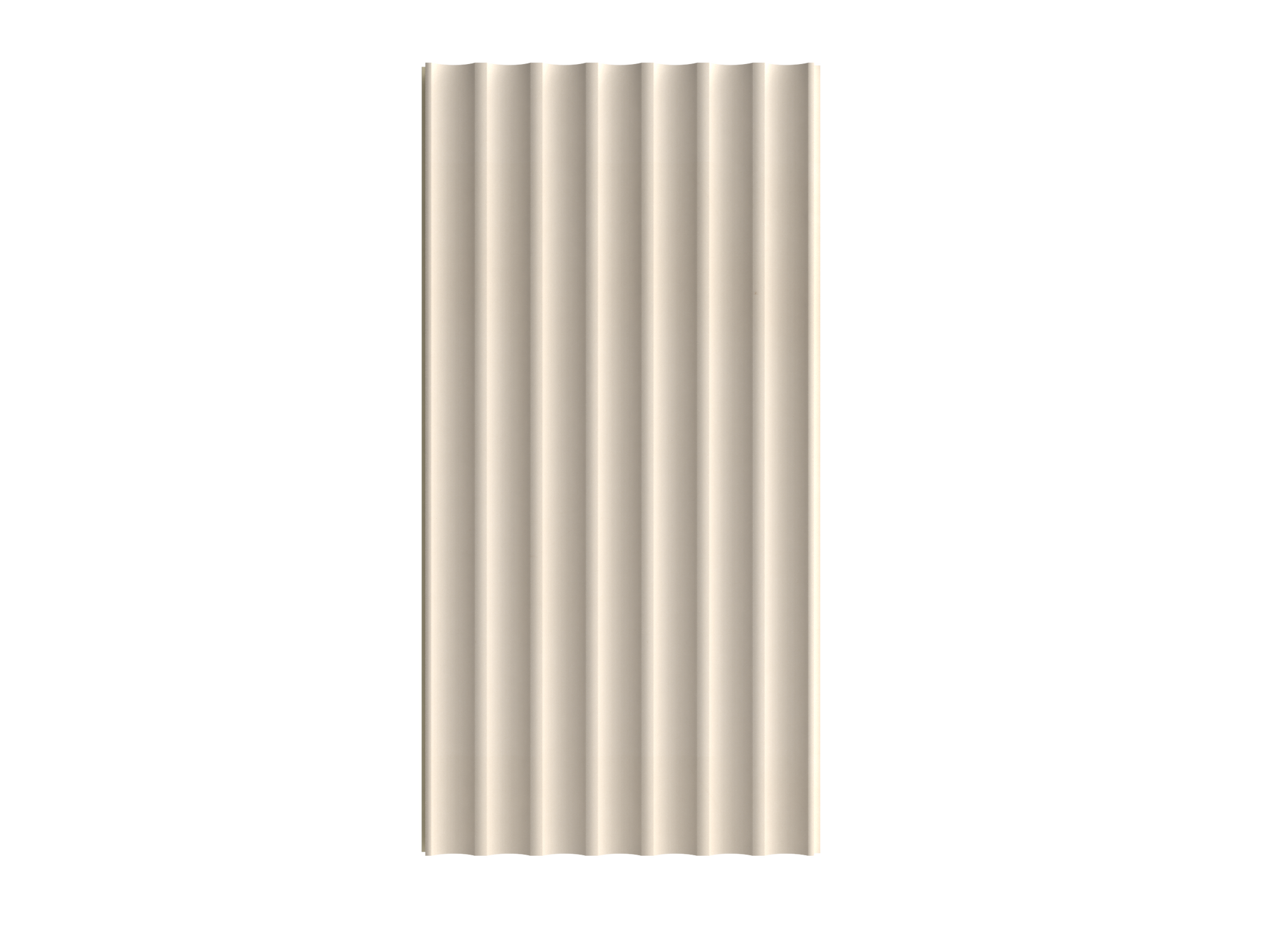 Soft Beige Curved-Rib 3D Wall Panel - 203 x 2900 x 12 mm