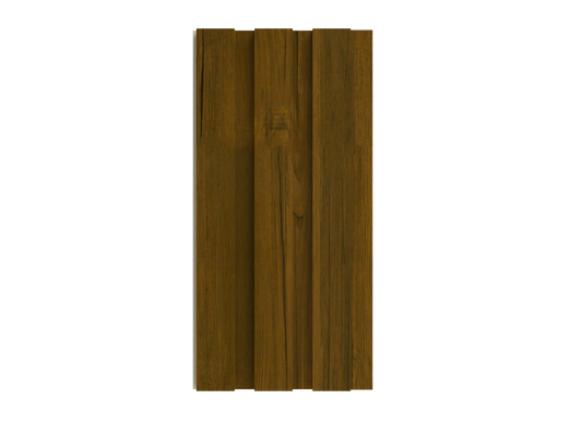 Classic Walnut Triple-Groove 3D Wall Panel - 200 x 2900 x 12 mm
