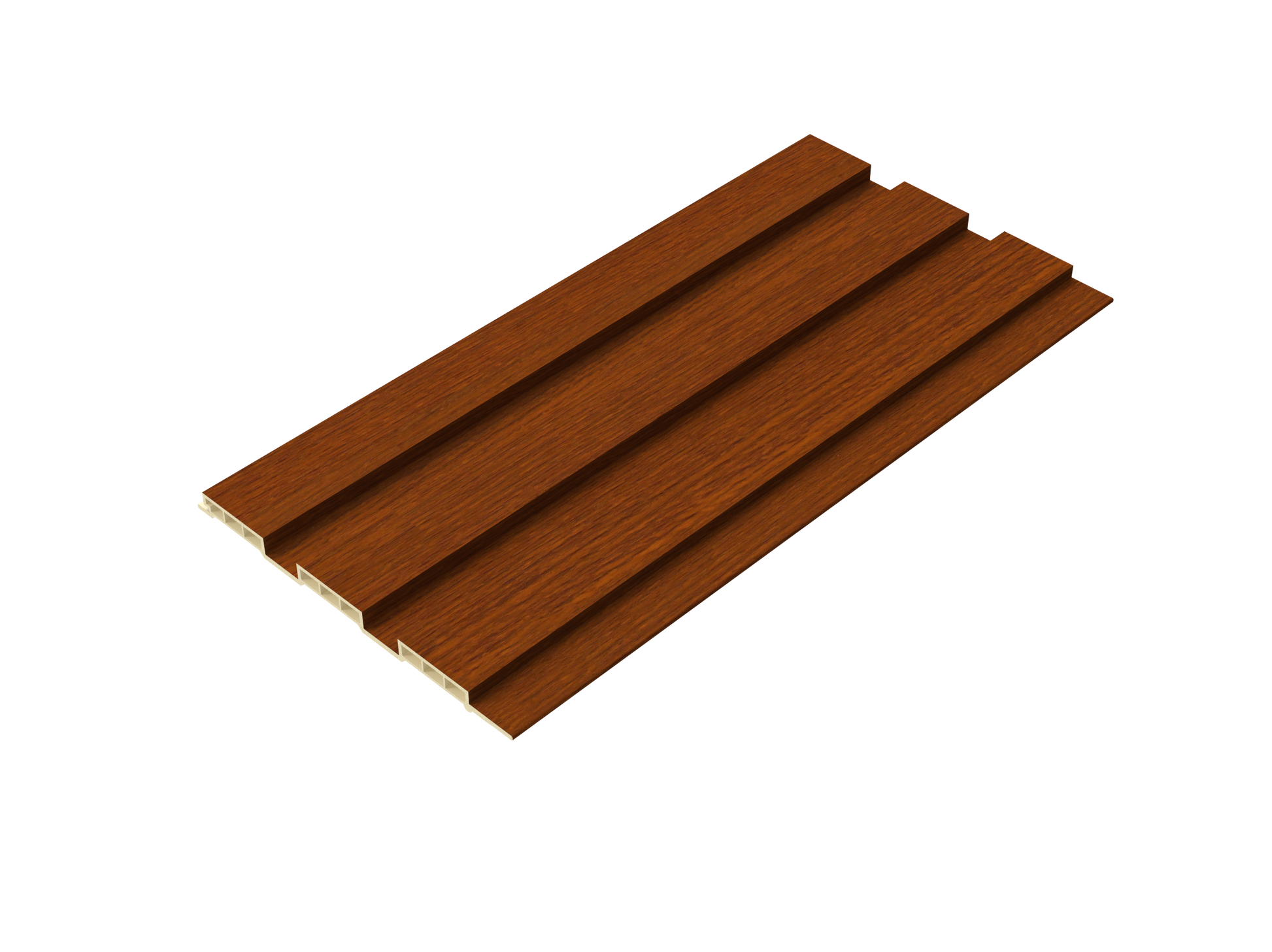 Sienna Redwood Triple-Groove 3D Wall Panel - Full Side View