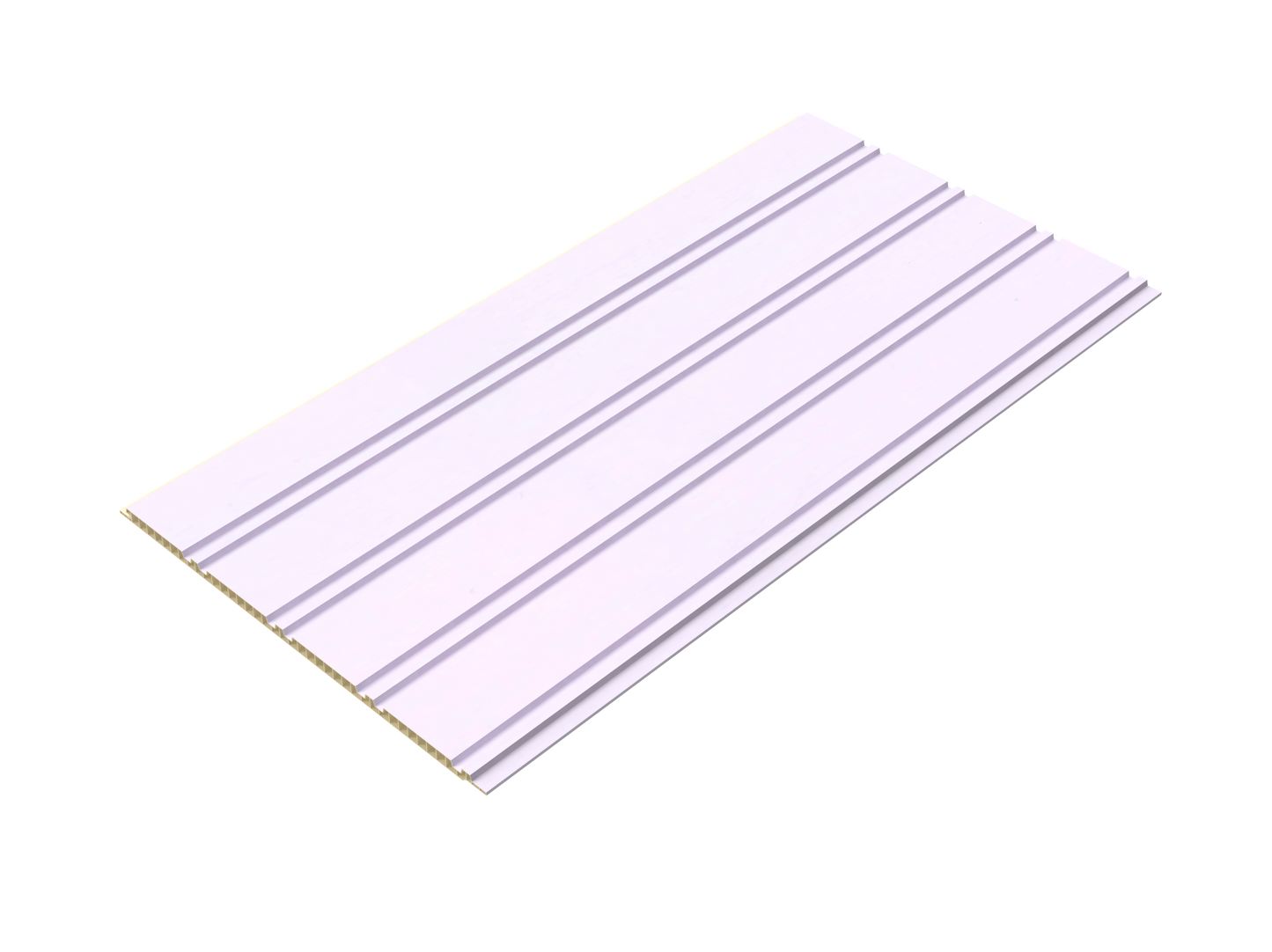 Lavender Mist Wide-Rib 3D Wall Panel - Full Side View