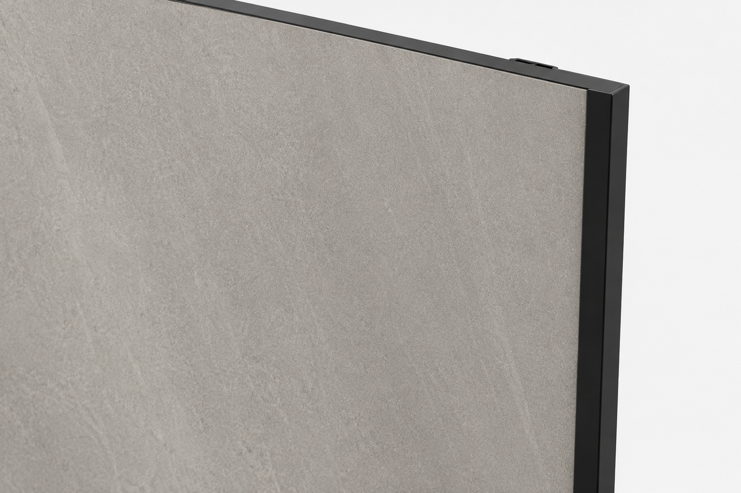 4mm Wall Panel Edge Trim - Black Aluminium - View with panel