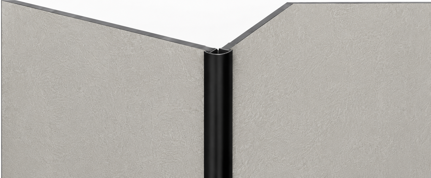 4mm Panel External Angle Strips in wall panel 3D diagram