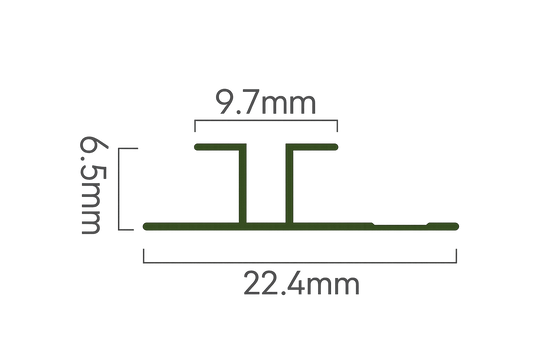 5mm Flat Wall Panel Double-I Join Trim cross-section diagram