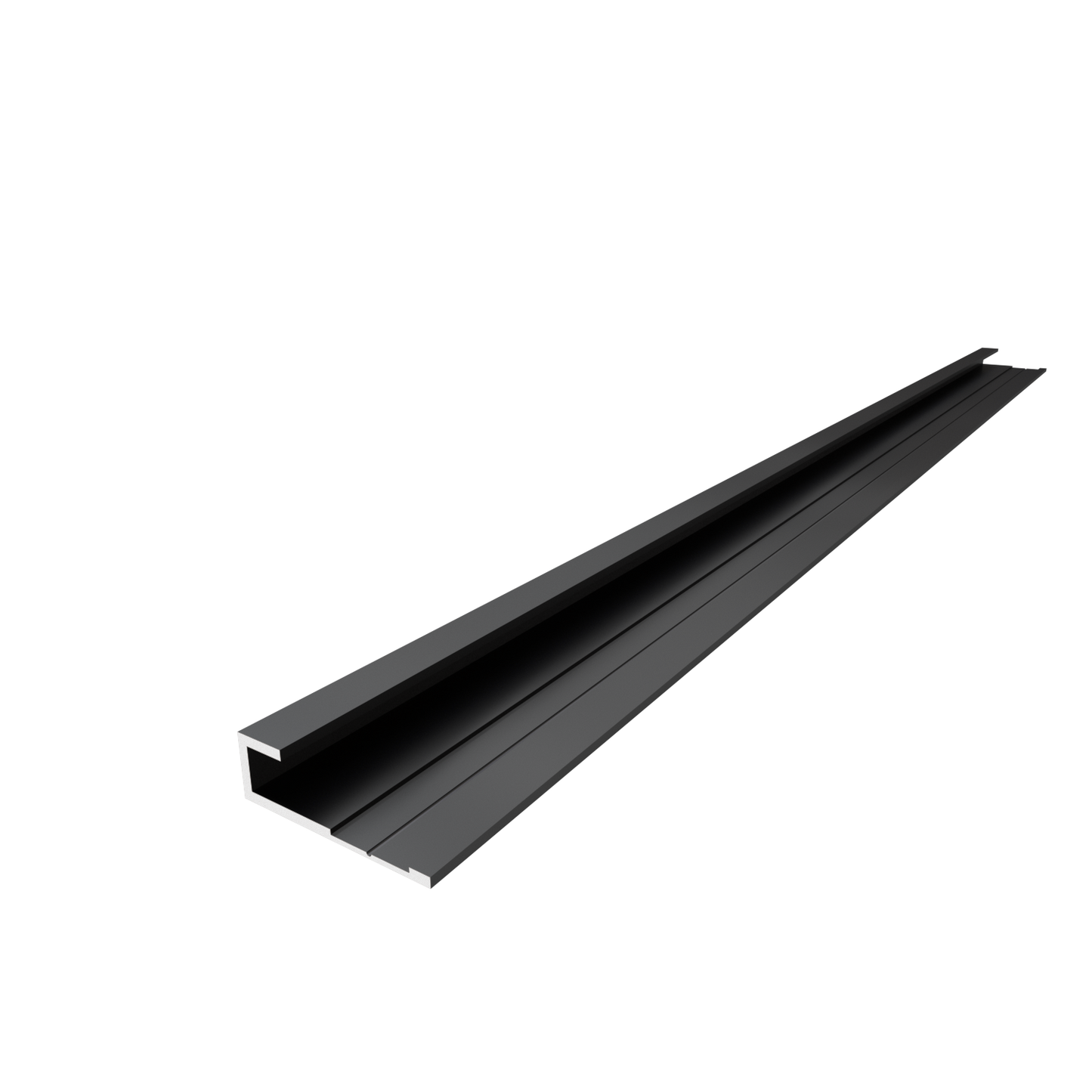 4mm Wall Panel Edge Trim - Black Aluminium - 3000 mm length