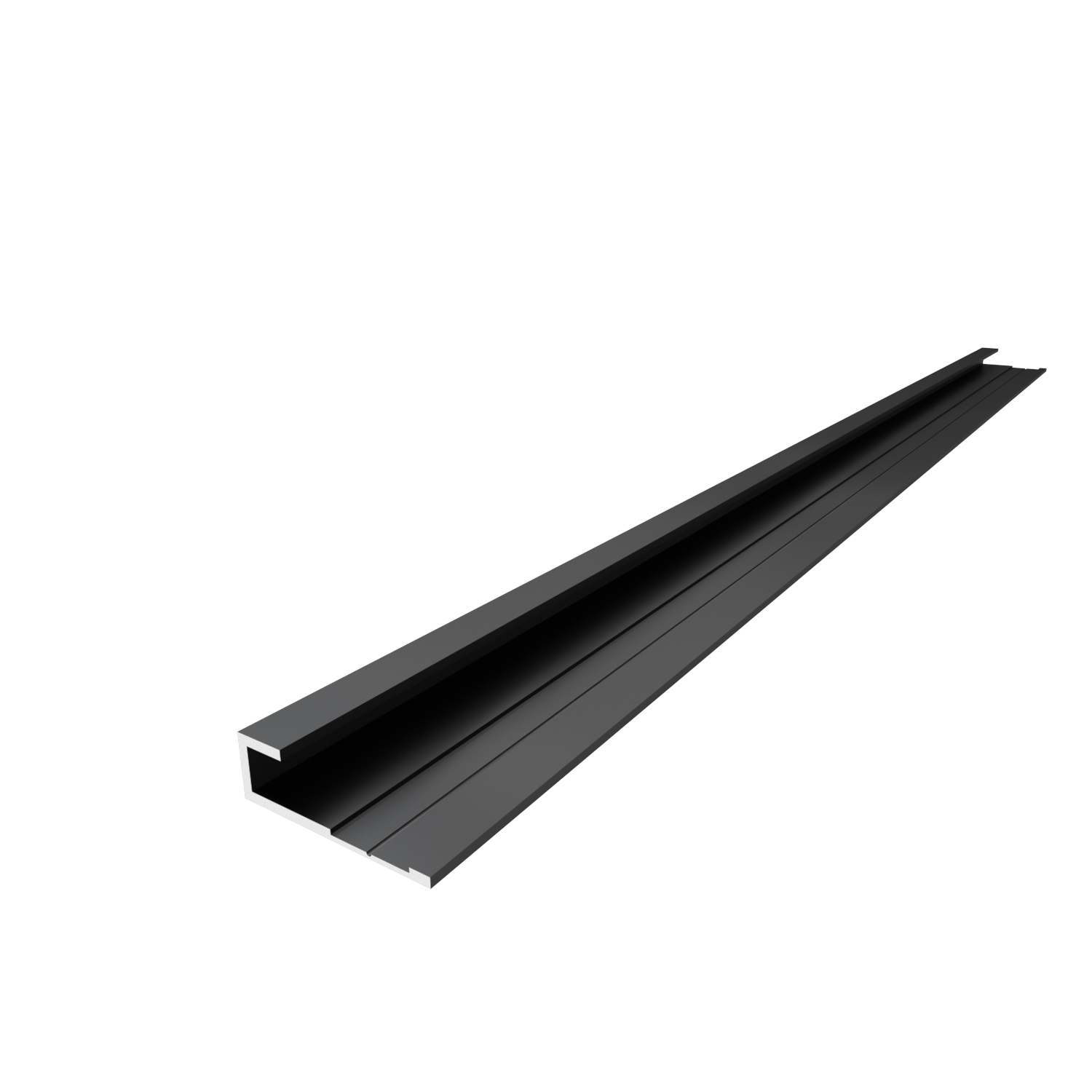4mm Wall Panel Edge Trim - Black Aluminium - 3000 mm length