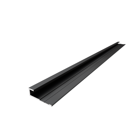4mm Wall Panel Edge Trim - Black Aluminium - 3000 mm length